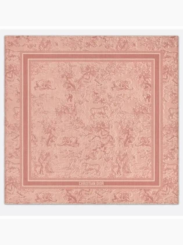 Toile De Jouy Sauvage Silk Scarf Rose - DIOR - BALAAN 2