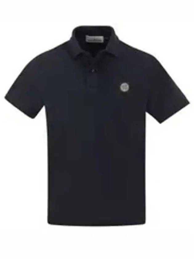 Men's Logo Patch Polo Shirt Navy - STONE ISLAND - BALAAN 2