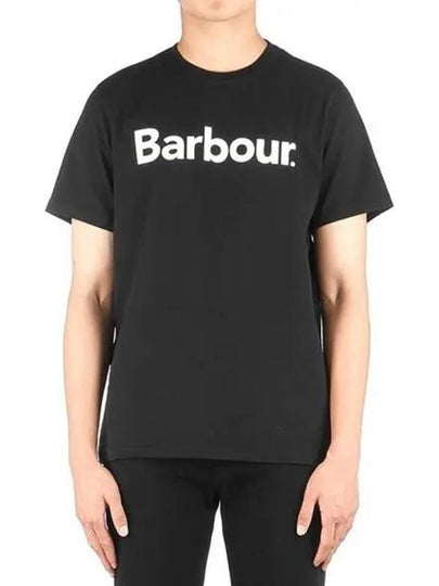 Men's Logo Print Short Sleeve T-Shirt Black - BARBOUR - BALAAN 2