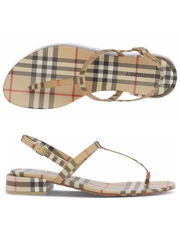 Vintage Check Lambskin Sandals Archive Beige - BURBERRY - BALAAN 2