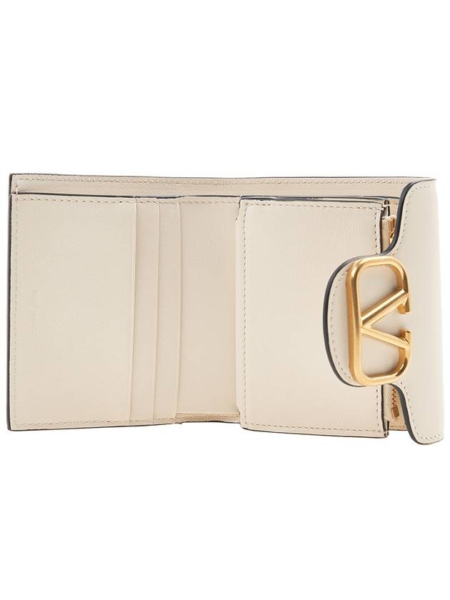 V Logo Half Wallet Ivory - VALENTINO - BALAAN 11