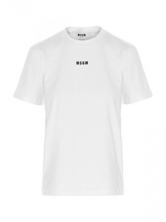 Micro Logo Short Sleeve T-Shirt White - MSGM - BALAAN 1