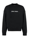 Logo Print Sweatshirt Black - PALM ANGELS - BALAAN 1