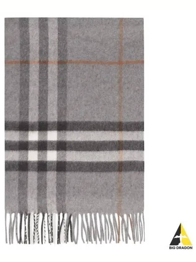 Giant Check Cashmere Scarf Grey - BURBERRY - BALAAN 2