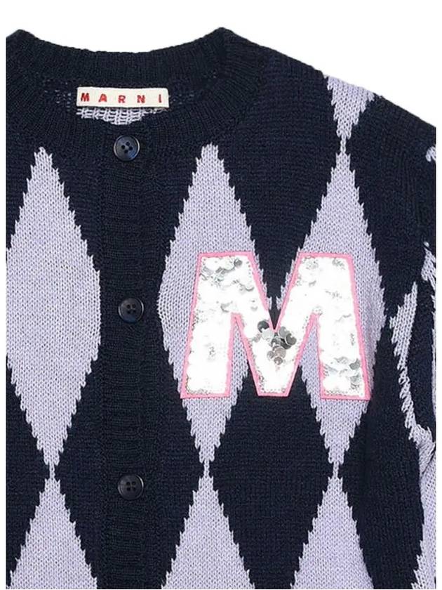 Kids Logo Patch Wool Cardigan M00521 M00MM 0M803 - MARNI - BALAAN 4