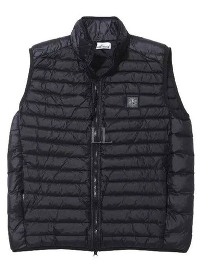 Loom Woven Chambers Recycled Nylon Down Padding Vest Navy - STONE ISLAND - BALAAN 2