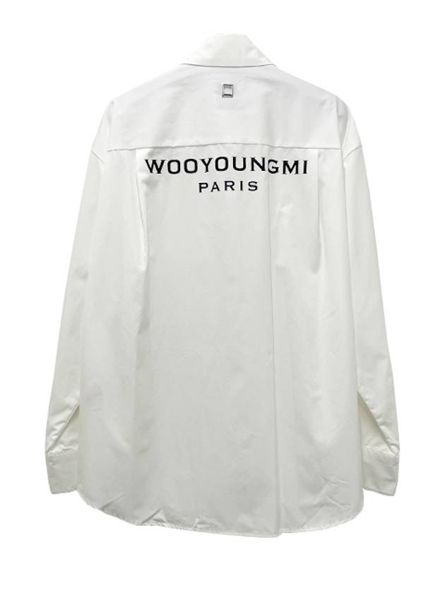Cotton Back Logo Long Sleeve Shirt White - WOOYOUNGMI - BALAAN 4