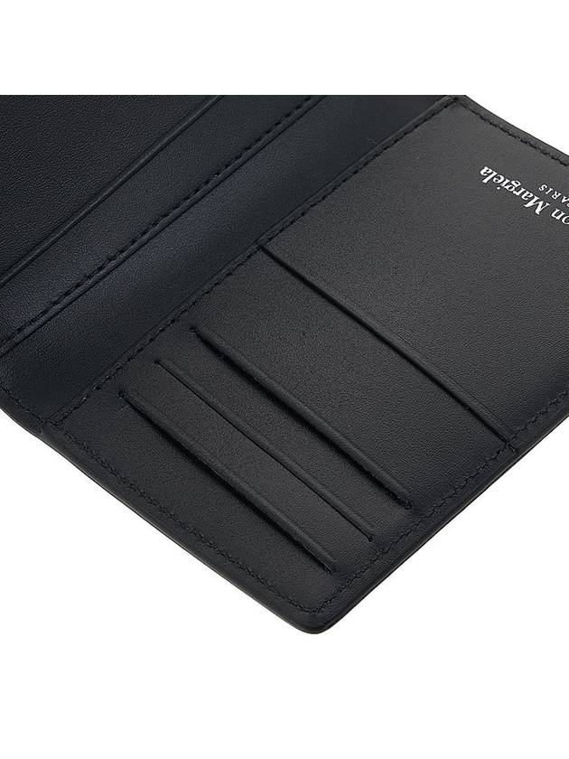 Stitched Bi-Fold Leather Card Wallet Black - MAISON MARGIELA - BALAAN 11