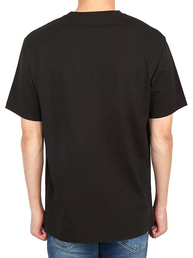 Paris Logo Print Cotton Short Sleeve T-Shirt Black - KENZO - BALAAN 5