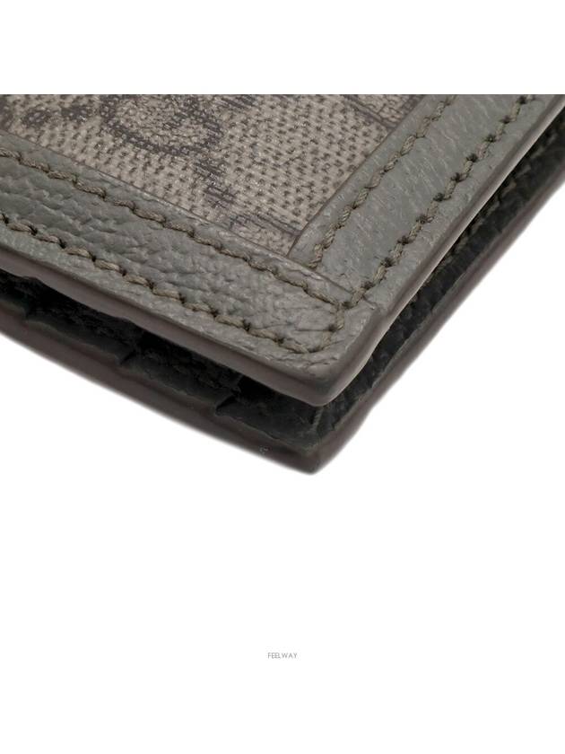 Gray Black GG Supreme Canvas Ophidia Card Wallet 734943 - GUCCI - BALAAN 6