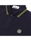 Men's Two Line Wappen Patch Cotton Short Sleeve Polo Shirt Navy - STONE ISLAND - BALAAN 5