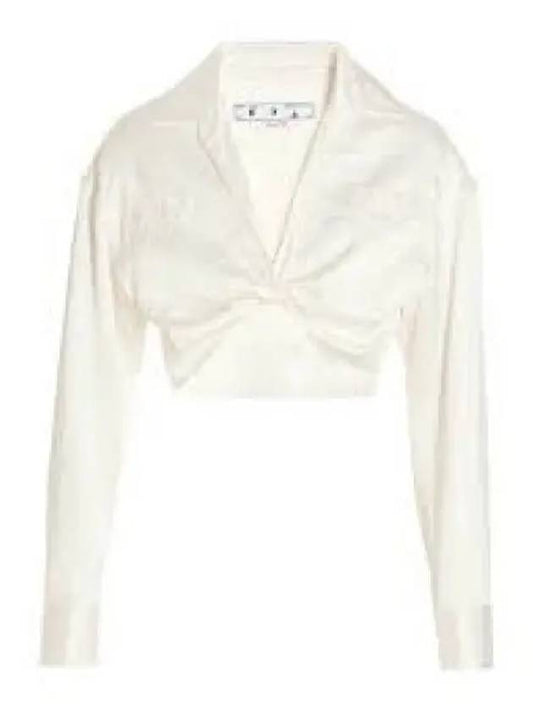 Twist Crop Shirt White OWGA118F22FAB0020100 - OFF WHITE - BALAAN 2