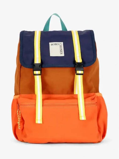 Color Block Technique Backpack School Bag B224AI025 Italian Kids - BOBO CHOSES - BALAAN 1