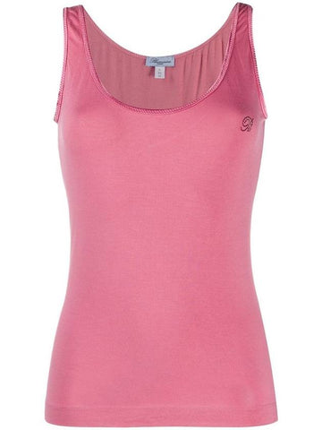 Blumarine Y2K Studded Logo Sleeveless Top - BLUMARINE - BALAAN 1