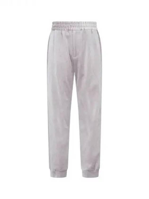 Men s Soft Velor Jogger Pants Gray 270813 - EMPORIO ARMANI - BALAAN 1