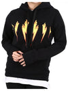 Flame Bolt Printing Hooded Sweatshirt PBJS447A W - NEIL BARRETT - BALAAN 2