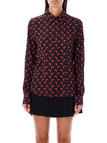 Moon print flou blouse - MARINE SERRE - BALAAN 1