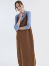 Linen blend bustier brown dress 0097 - VOYONN - BALAAN 7