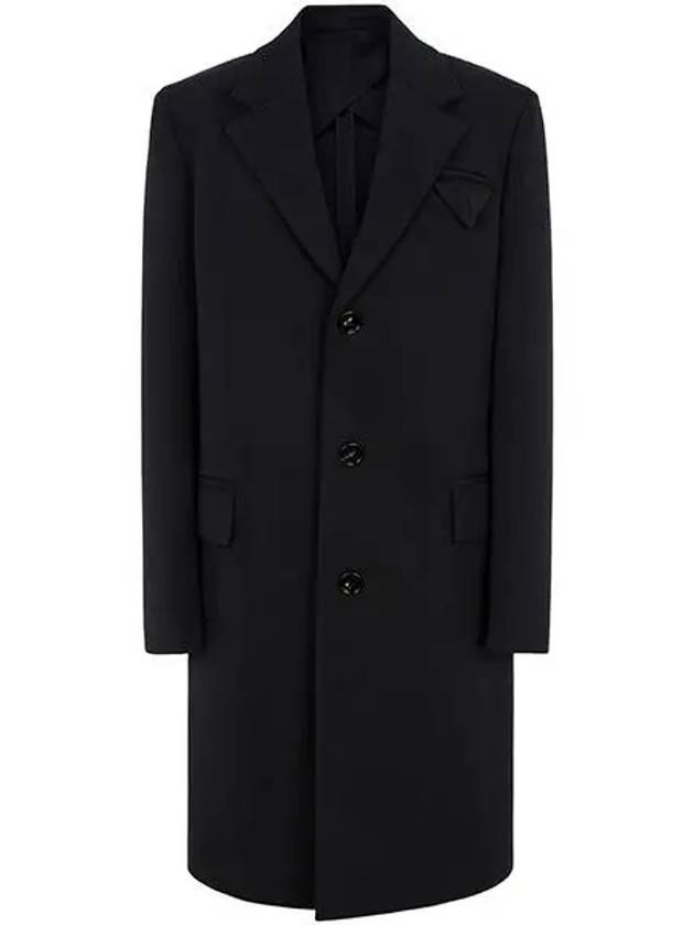 Wool Single Coat Black - BOTTEGA VENETA - BALAAN 5