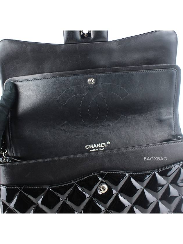 CH Classic Patent Jumbo Black Silver CH42BG042 - CHANEL - BALAAN 7