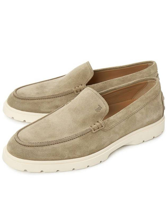 Suede Slipper Loafers Grey - TOD'S - BALAAN 2