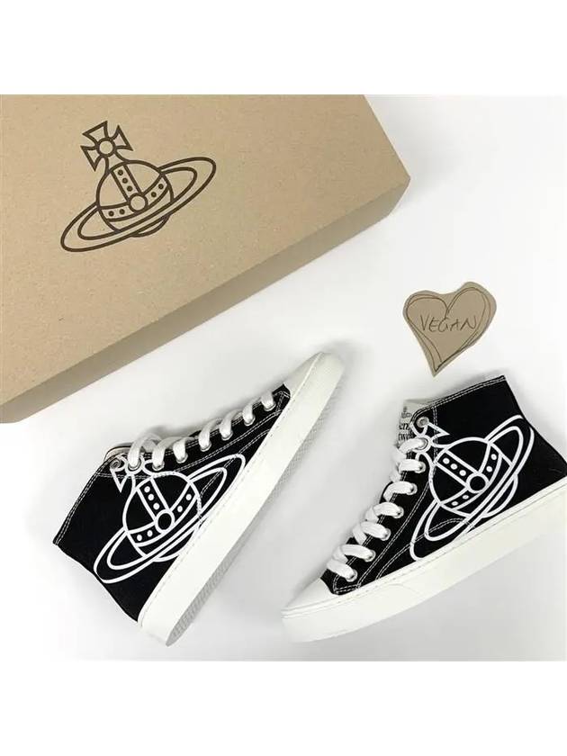 Logo Canvas High-Top Sneakers Black - VIVIENNE WESTWOOD - BALAAN 11