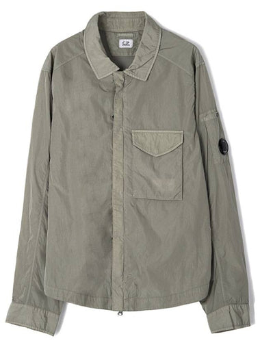 Chrome-R Zip-Up Over Long Sleeve Shirt Sage - CP COMPANY - BALAAN 1