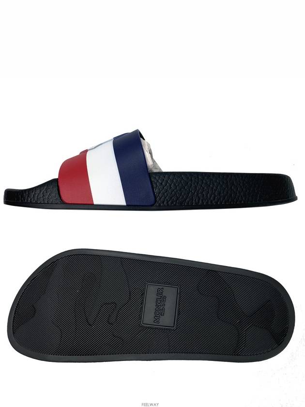 Three Stripes Basil Slippers Black - MONCLER - BALAAN 6