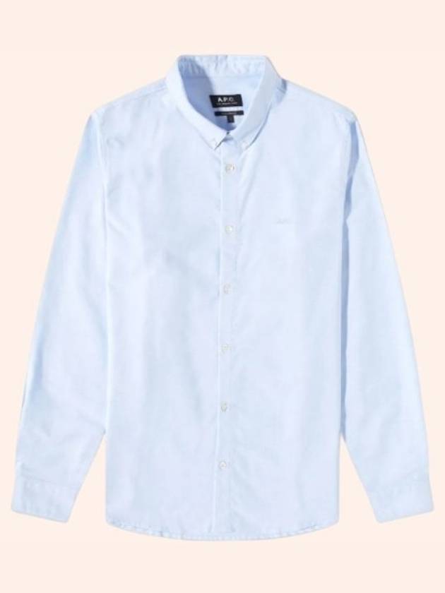 Men's Chemise GreGG Long Sleeve Shirt Light Blue - A.P.C. - BALAAN 2