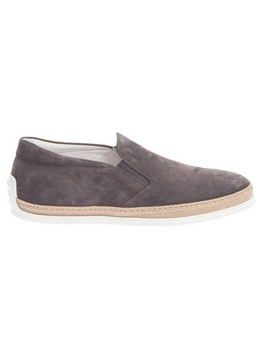 Suede Slip-On Loafer Grey - TOD'S - BALAAN 1