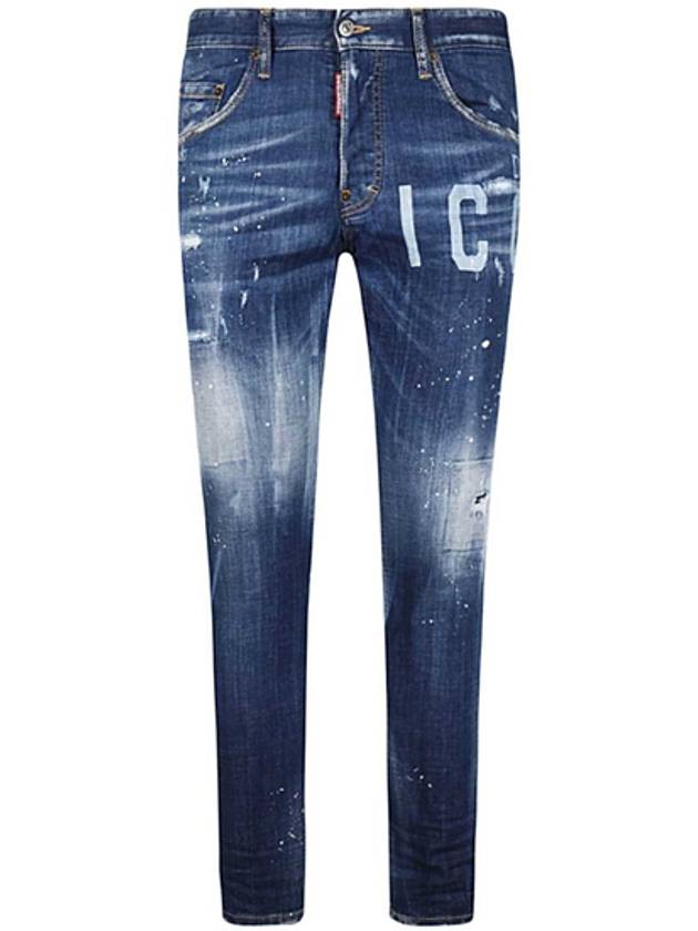 Men's Icon Laser Medium Wash Skater Jeans Medium Blue - DSQUARED2 - BALAAN 2