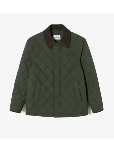 Men s Quilted Jacket Dark Khaki - LACOSTE - BALAAN 1