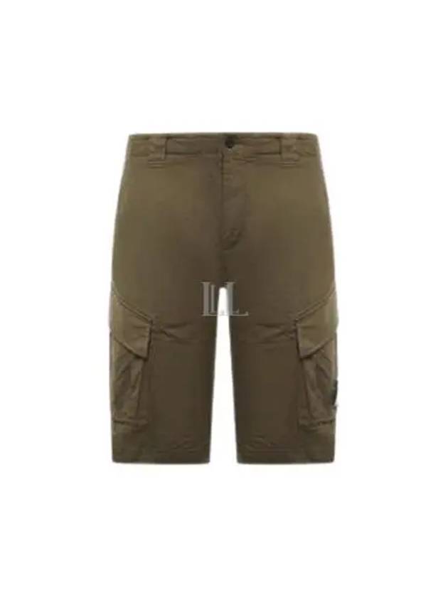 Stretch Satin Cargo Shorts Green - CP COMPANY - BALAAN 2