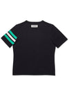 Signature line short sleeve round knit WOMAN BLACK T22WTN0409 - TRIMERE - BALAAN 3