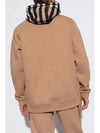 Check Cotton Blend Hoodie Camel Beige - BURBERRY - BALAAN 5