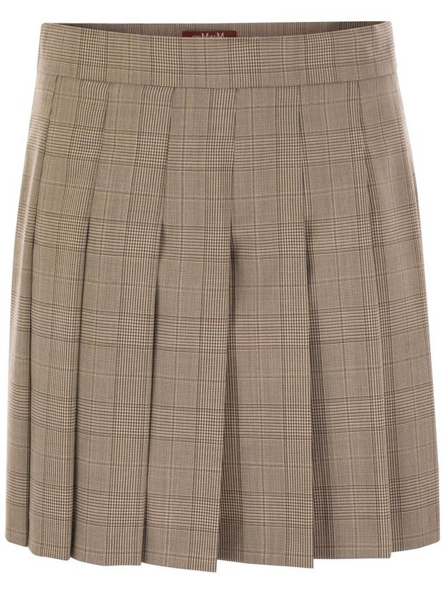 ALCUNO - Pleated short skirt in wool blend - MAX MARA - BALAAN 1