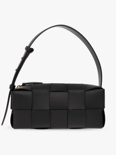 Brick Cassette Intrecciato Small Shoulder Bag Black - BOTTEGA VENETA - BALAAN 2