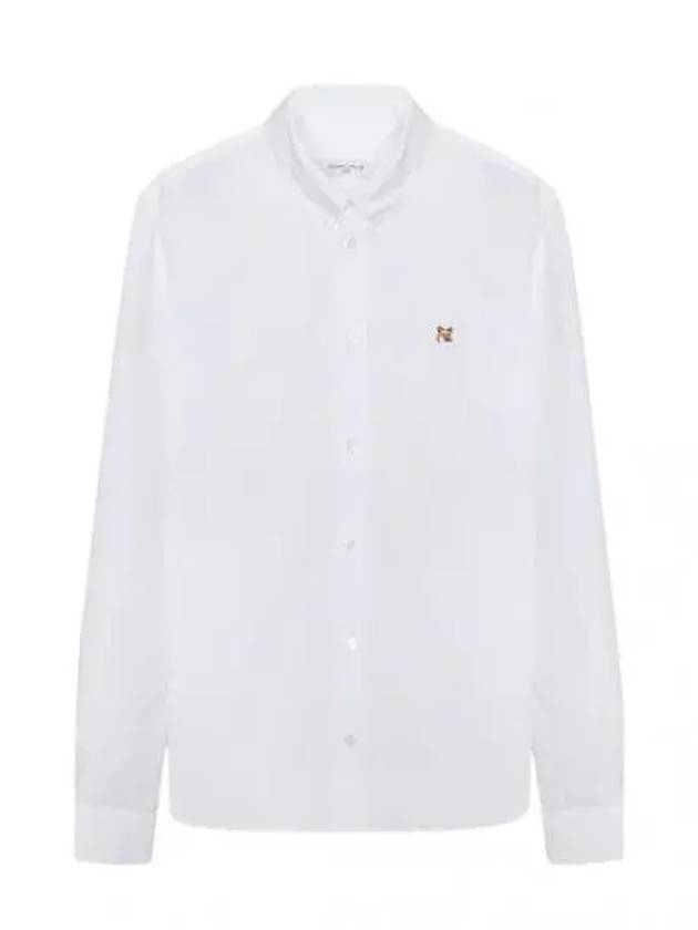 Small Fox Head Patch Classic Long Slevee Shirt White - MAISON KITSUNE - BALAAN 2