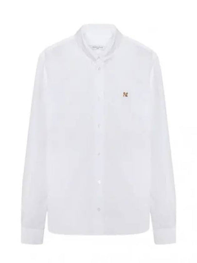 Small Fox Head Patch Classic Long Slevee Shirt White - MAISON KITSUNE - BALAAN 2