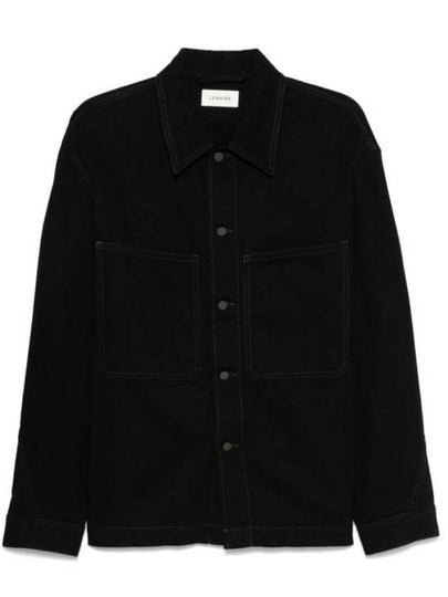 Twisted Sleeve Boxy Over Long Sleeve Shirt Black - LEMAIRE - BALAAN 2