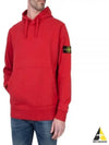 Logo Patch Cotton Fleece Hoodie Red - STONE ISLAND - BALAAN 2