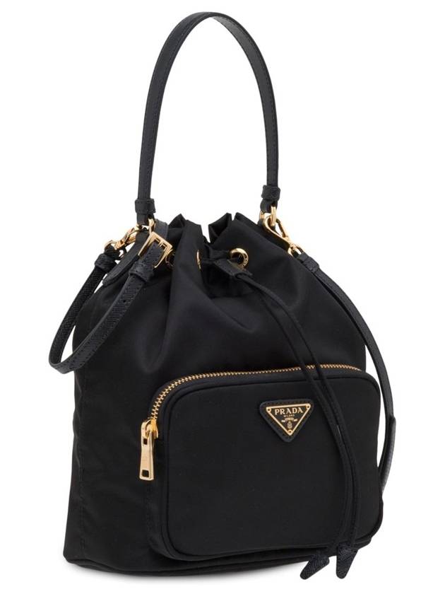 Duet Re-Nylon Bucket Bag Black Gold - PRADA - BALAAN 4