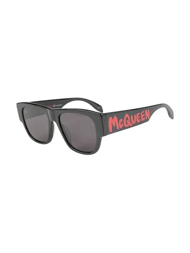 Eyewear Acetate Square Side Logo Sunglasses Black - ALEXANDER MCQUEEN - BALAAN 4