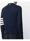 Diagonal Classic Cashmere Knit Top Navy - THOM BROWNE - BALAAN 4