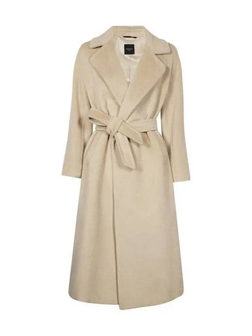 TEMPERA Belted Wool Coat Light Beige 2425016102 023 - MAX MARA - BALAAN 1