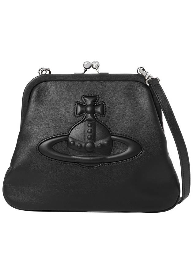 Leather Embossing Logo Clutch Bag Black - VIVIENNE WESTWOOD - BALAAN 2