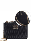 Quilted Napa Leather Passport Wallet Black - MIU MIU - BALAAN 3