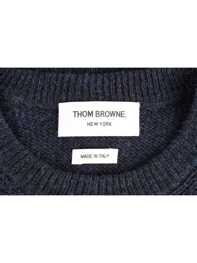 Diagonal armband Shetland knit navy 4 - THOM BROWNE - BALAAN 9