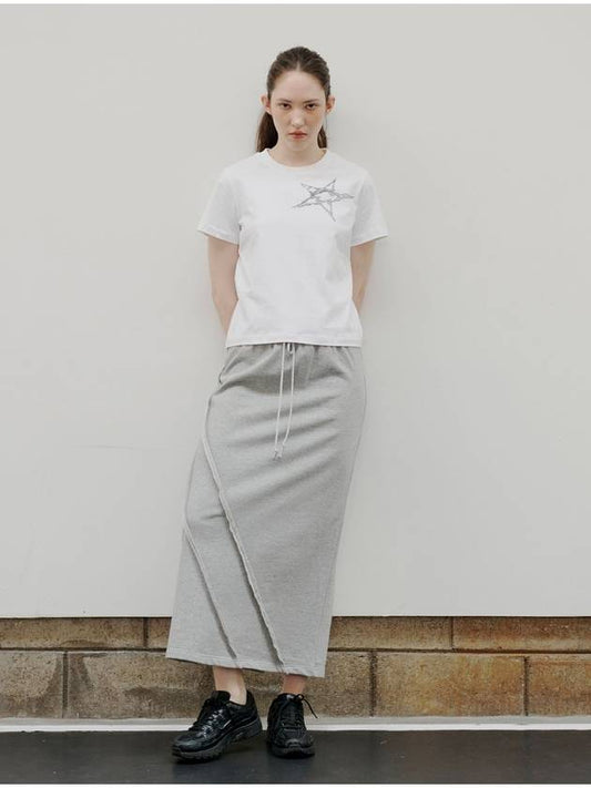 Pearl Glitter Banding Skirt Gray - AACA - BALAAN 2