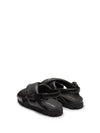 Padded Nappa Leather Crisscross Sandals Black - PRADA - BALAAN 4